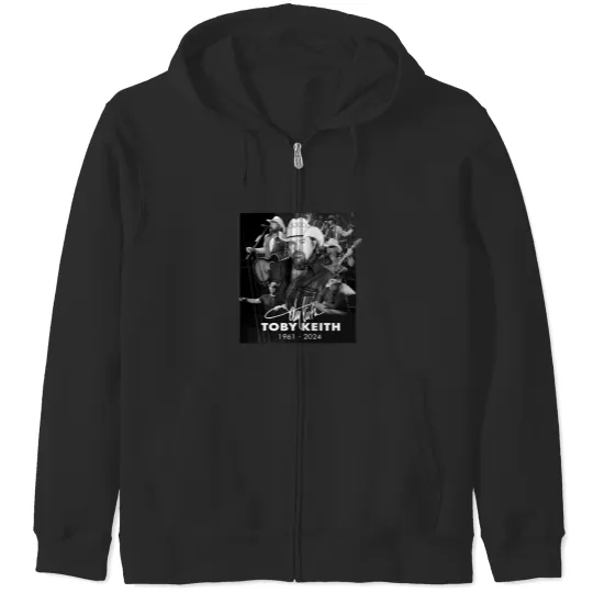 Discover Rare Collection In Memory Toby Keith 1961-2024 unisex Gift Zip Hoodies