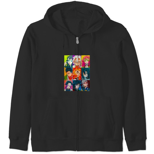 Discover The swordsmith village arc - ALL HASHIRA Zip Hoodies