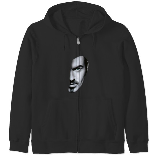 Discover George Michael Face Zip Hoodies Unisex & Kids Throwback