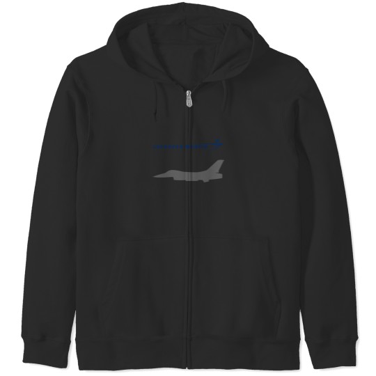 Discover Lockheed Martin F-16 Fighting Falcon Logo Unisex Zip Hoodies