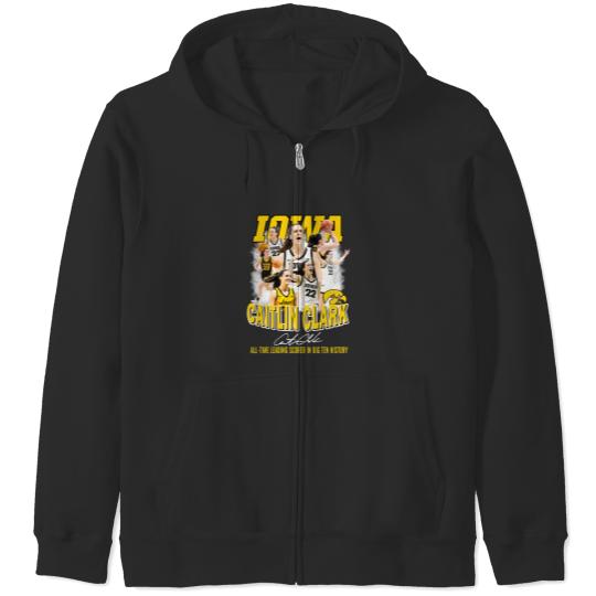 Discover Caitlin Clark All Time Leading Scorer In Big Ten History Zip Hoodies, Basketball 2024 Caitlin Clark Zip Hoodies