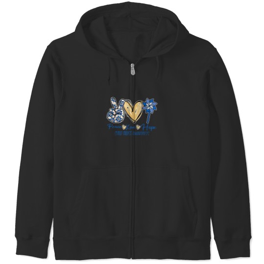 Discover Peace Love Hope Zip Hoodies, Child Abuse Awareness Zip Hoodies