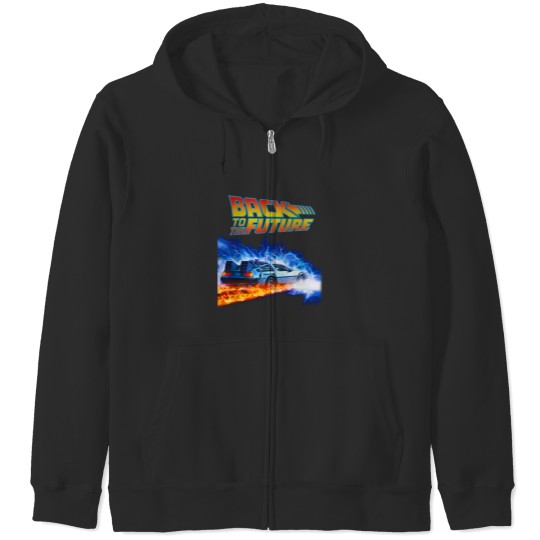 Discover back to the future PNG just DTF halftone black Zip Hoodies