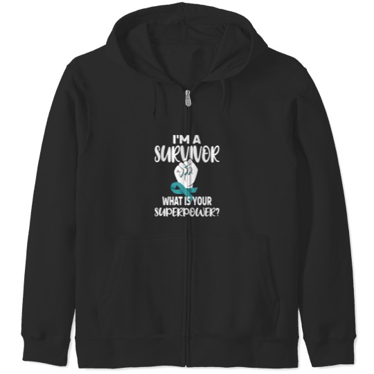 Discover Cervical Cancer Survivor Cervical Cancer Awareness Zip Hoodies