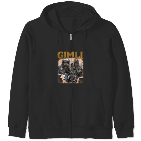 Discover LIMITED GIMLI Zip Hoodies Crewneck Vintage 90s Grapic Zip Hoodies Unisex GIMLI Zip Hoodies