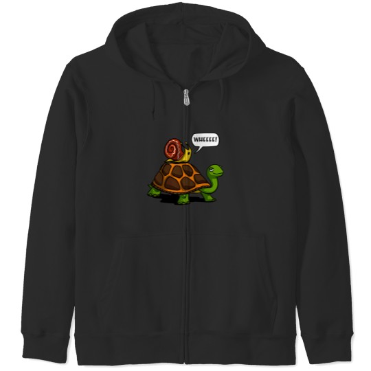 Discover Snail Riding Turtle Zip Hoodies