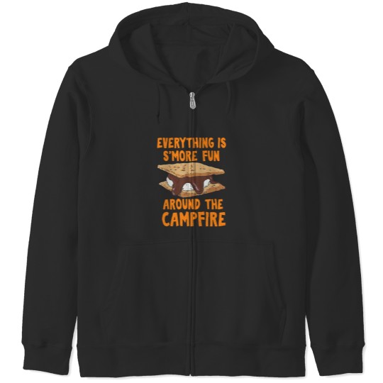 Discover Around The Campfire Camper Camping Campfire Advent Zip Hoodies