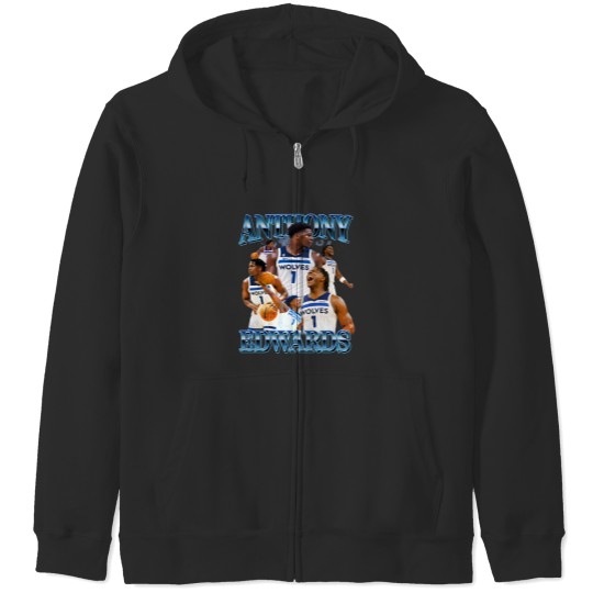 Discover Anthony Edwards 90s bootleg Zip Hoodies Anthony Edwards
