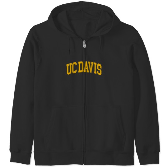 Discover uc davis - college font curved Zip Hoodies