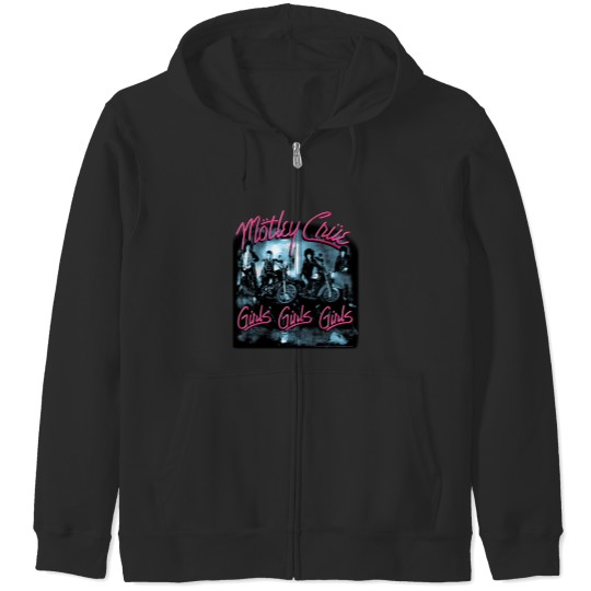 Discover Motley Crue Girls Girls Girls Zip Hoodie - Black Design