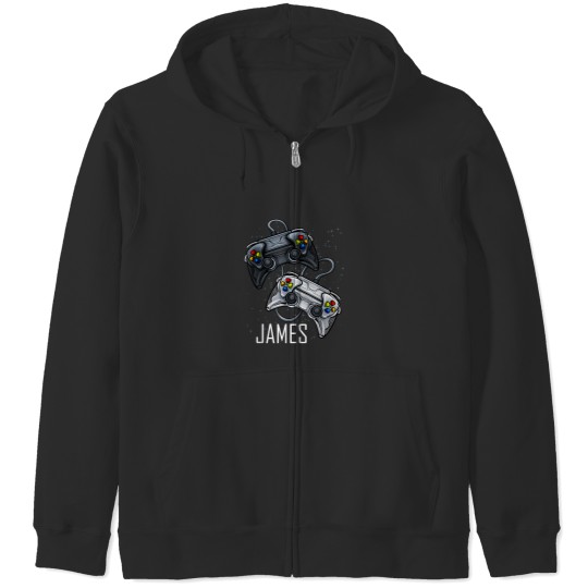 Discover James Video Game Online Gaming Gamer Player Boys Name 3911 Zip Hoodies