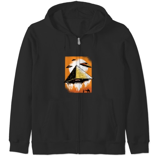 Discover Pyramid Ufo Design - Pyramid Ufo - Zip Hoodies