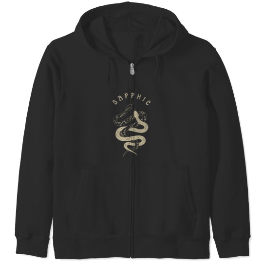 Discover Sapphic Zip Hoodies, Mystical Sapphic Snakes, Boho Celestial