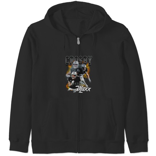 Discover Maxx Crosby Unisex Vintage Zip Hoodies, Vintage Maxx Crosby