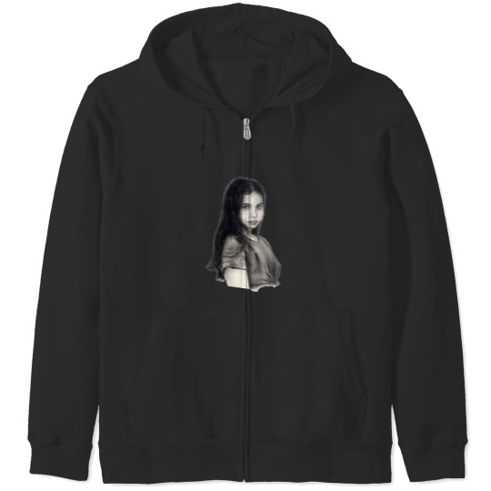 Discover Hope Sandoval pencil drawing Zip Hoodies