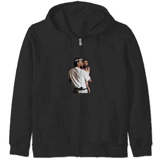 Discover Kendrick Lamar Holding Baby Drake Unisex Cotton Zip Hoodies