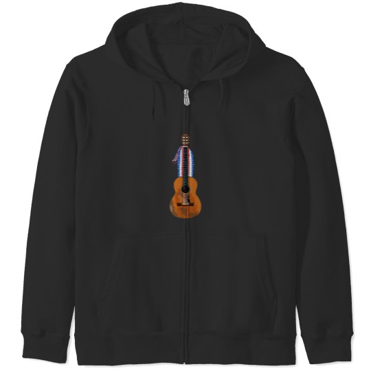 Discover Willie's Iconic Trigger Acoustic Guitar Zip Hoodies