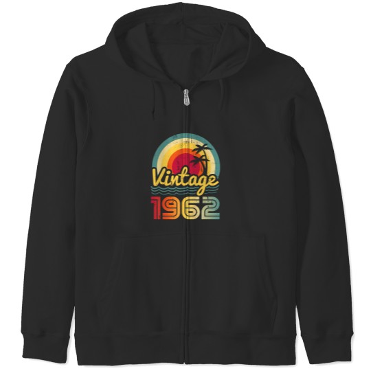 Discover Vintage 1962 Vintage 1962 Made in 1962 61th birthday 61 years old Gift Zip Hoodies