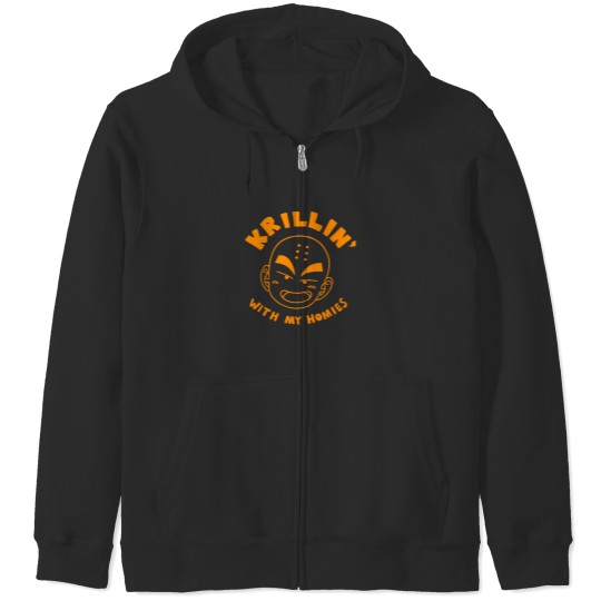Discover KrilLIN With Homies Orange Funny 1 Zip Hoodies