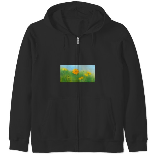 Discover Yellow Cosmos Classic Zip Hoodies