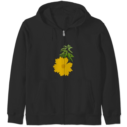 Discover Wild Yellow Flower Snagged by the Roadsids Classic Zip Hoodies