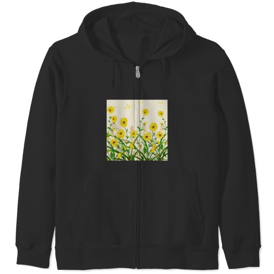 Discover Yellow Wildflowers Classic Zip Hoodies