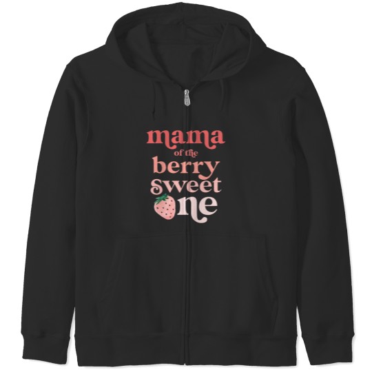Discover Mama of the Berry Sweet One Strawberry First Birthday 1st Zip Hoodies
