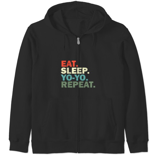 Discover Funny YOYO Lover Eat Sleep YOYO Repeat Zip Hoodies