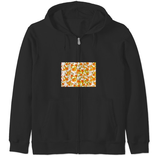 Discover Yellow Flowers Premium Scoop Zip Hoodies