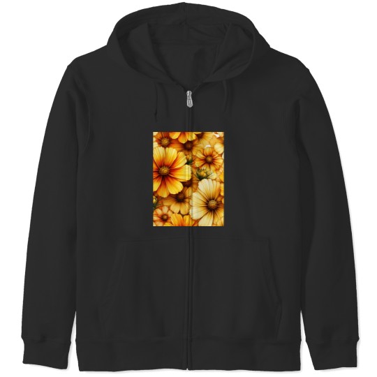 Discover Vibrant Yellow Cosmos Flowers Add a Splash of Sunshine to Your Space Classic Zip Hoodies