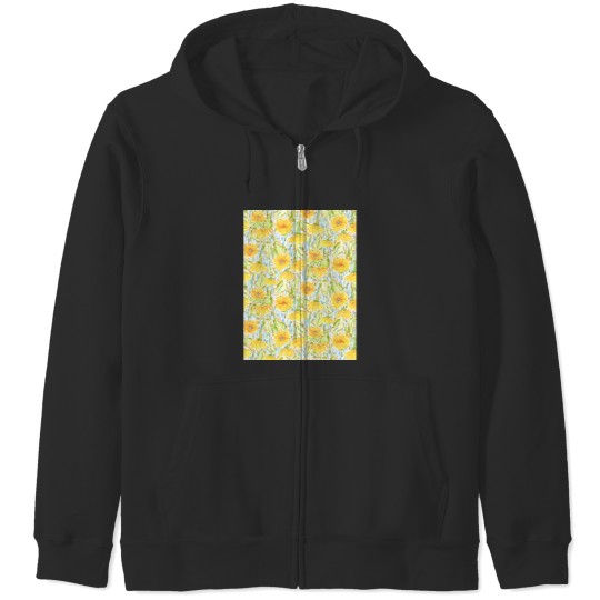 Discover Midsummer sunflowers in orange Premium Scoop Zip Hoodies