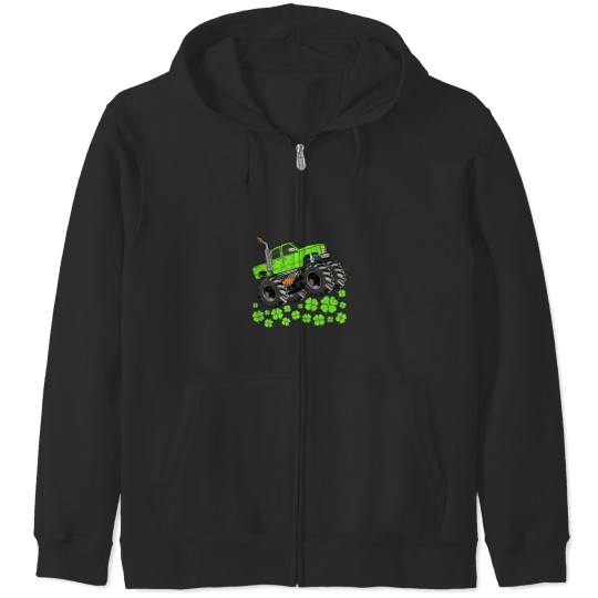 Discover Boys St Patricks Day Toddler Lucky Monster Truck Zip Hoodies