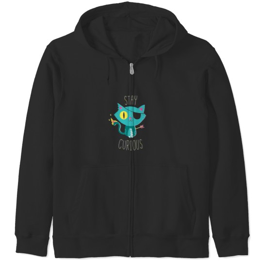Discover Stay Curious Zip Hoodies