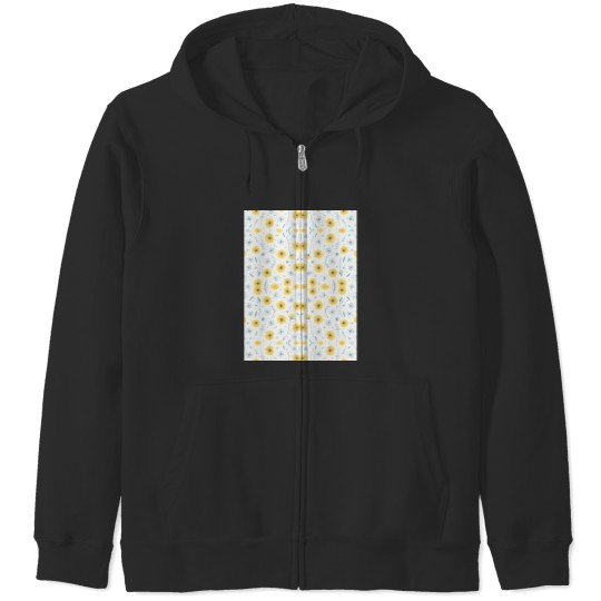 Discover Delicate dandelion in a meadow pattern Graphic Zip Hoodies