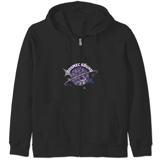Discover COSMIC SOUND ASTRONAUT RETRO CLASSIC Zip Hoodies