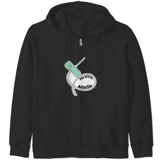 Discover Butterflies Catheter Zip Hoodies