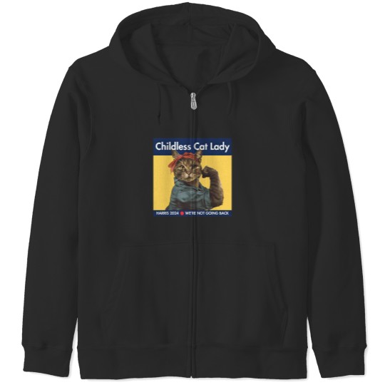 Discover Harris 2024 Zip Hoodies | Childless Cat Lady | Kamala Harris Zip Hoodies