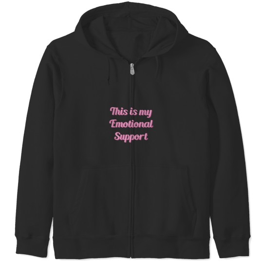 Discover This is my Emotional Support Kindle Pink Zip Hoodies