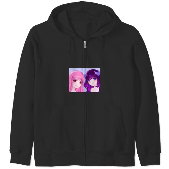 Discover Anime Girl Friends 2637 Zip Hoodies