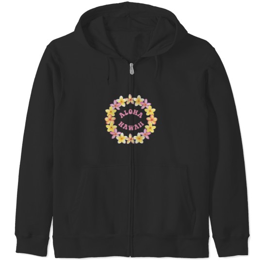 Discover Aloha Hawaii Flower Lei Zip Hoodies