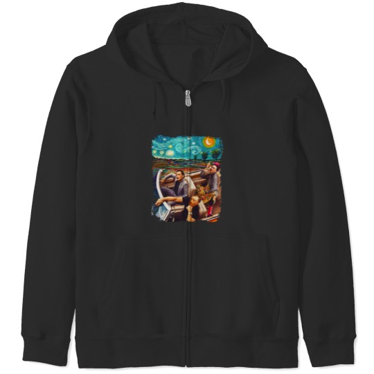 Discover Vincent-Van-Gogh-Frida-Salvador-Dali-Banksy-car Zip Hoodies
