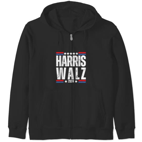 Discover Harris Walz 2024 Election Unisex Zip Hoodies