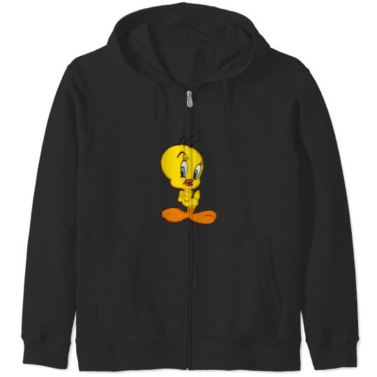 Discover Vintage 90s Warner Bros Tweety Bird Zip Hoodies XL White Crewneck