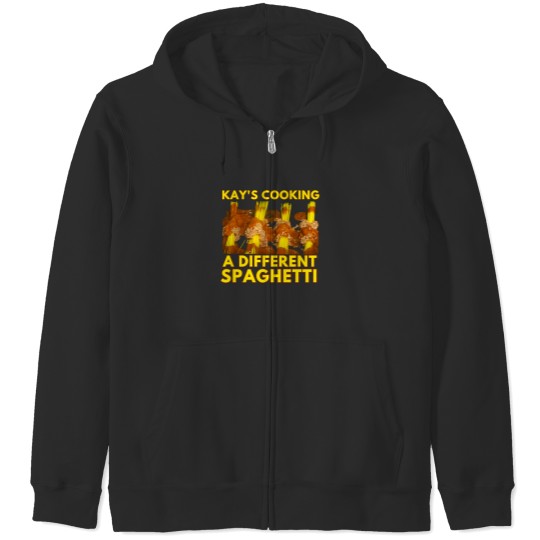 Discover Kay'S Cooking A Different Spaghetti Zip Hoodies