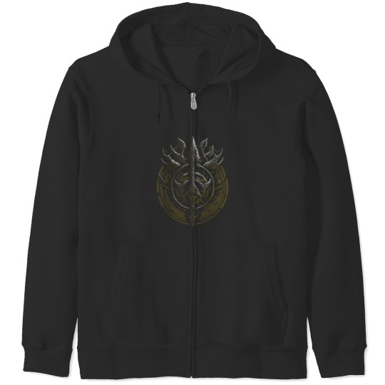 Discover Sci Fi Viking Symbol Zip Hoodies