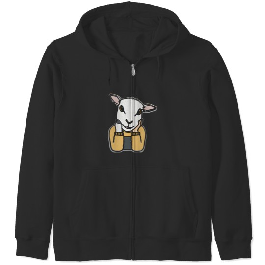 Discover Lamb Ilustration Zip Hoodies