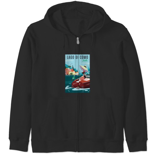 Discover Lago Di Como Poster 1 Zip Hoodies