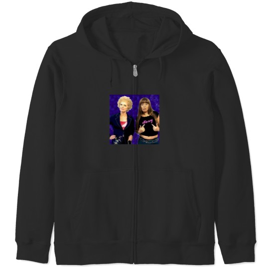 Discover Kath  Kim Purple Zebra Zip Hoodies