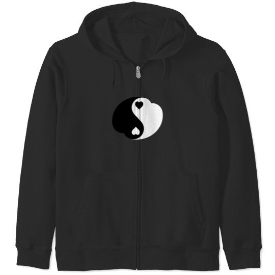 Discover Yin And Yang Love Zip Hoodies