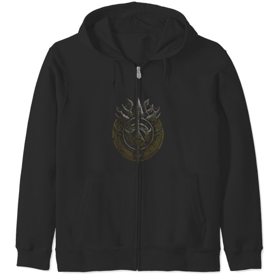 Discover Sci Fi Viking Symbol Zip Hoodies